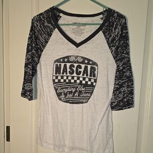 NASCAR Monochrome V-Neck Tee